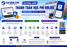 Hướng dẫn thanh toán học phí dành cho sinh viên Cao đẳng CTIM